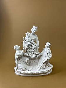 Imagem Nossa Senhora da Pompeia 20cm Pó de Mármore Branca - Hesed