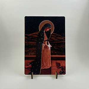 Quadro em MDF (porta retrato) 14 x 20 cm - Nossa Senhora Grávida