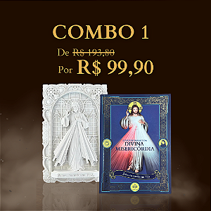COMBO 1 - BLACK FRIDAY (Quadro Resina 11x17 cm + Devocionário da Divina Misericórdia)