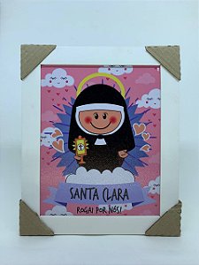 Quadro Infantil liso branco 20 x 25cm - SANTA CLARA