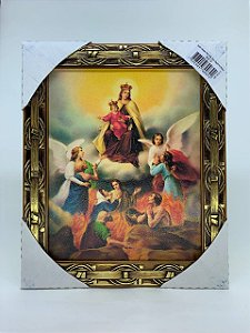 Quadro moldura trabalhada dourado 20 x 25 - NOSSA SENHORA DO CARMO - modelo 2