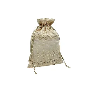 Bolsa de Tecido Para Veu Marfim