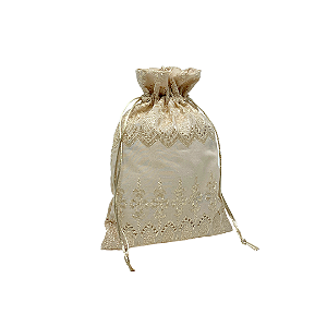 Bolsa de Tecido para Véu - cor marfim