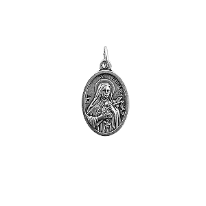 Medalha Santa Teresinha e Sagrado Coração de Jesus - Italiana