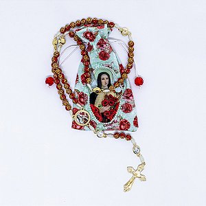 Terço Santa Teresinha no Saquinho Estampado