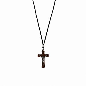 Colar Crucifixo 6mm Mesclado com Cristo