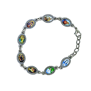 Pulseira Prata Velha Devoções - Níquel