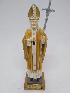 São João Paulo II (Papa) resina 20 cm