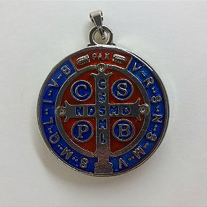 Medalha de São Bento (30 mm) Níquel Resinada (5159)