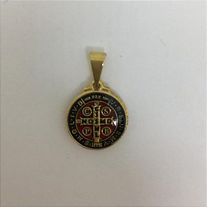 Medalha Resinada São Bento 13MM dourada (5216) 
