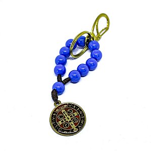 Chaveiro Dezena de São Bento Azul