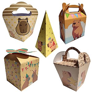 20 Caixinhas Tema Capivara Sem Personalização