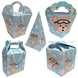 20 Caixinhas Tema Ursinho Baloeiro Sem Personalização