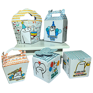 20 Caixinhas Tema Flork Menino Sem Personalização