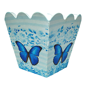 Cachepo Tema Borboleta Azul Sem Personalização