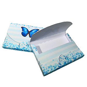 Porta Kikat Tema Borboleta Azul Sem Personalização