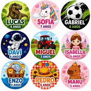 Adesivo Personalizado - Redondo - 3x3cm