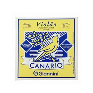 Encordoamento para Violão Aço Giannini Canário 011 GESWB - Tensão Média com Bolinha