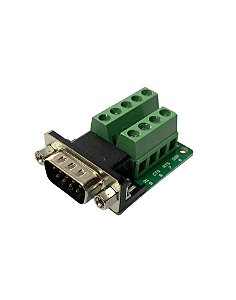 Módulo Adaptador Db9 Serial Rs232 Macho Com Borne