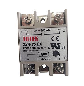 Rele De Estado Solido Ssr-25da 25a 380v 3-32v - Fotek