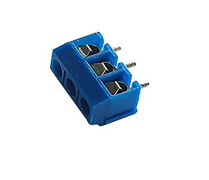 Borne KRE 3 vias passo 5mm Azul - Altura 10mm