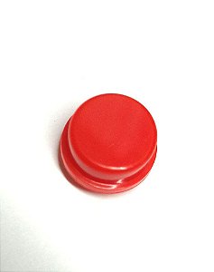 Capinha Redonda para Push Button 12x12x7,3mm - Vermelho