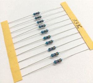 Resistor 1/4W 1% - 33K - 10 UNIDADES