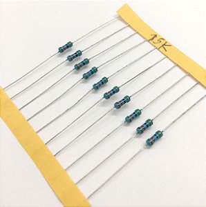 Resistor 1/4W 1% - 15K - 10 UNIDADES