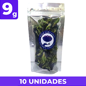 KIT 10 Pacotes 09g Flores Desidratadas de Fada Azul ® - Clitoria Ternatea (faz 5L cada)