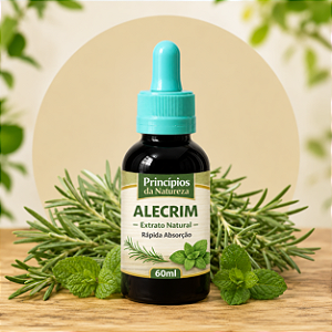 Extrato de alecrim – Princípios da Natureza | Uso Oral | Conta-Gotas | 100% Natural | 60 ML