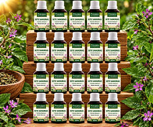 Kit 20 Extratos de Sete Sangrias - Princípios da Natureza | Uso Oral | Conta-Gotas | 100% Natural | 30 ML