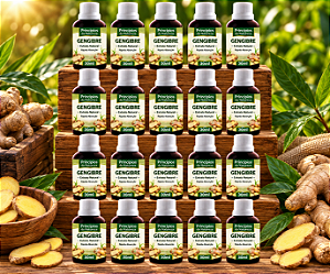 Kit 20 Extratos de Gengibre – Princípios da Natureza | Uso Oral | Conta-Gotas | 100% Natural | 30 ML