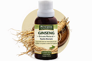 Extrato de Ginseng – Princípios da Natureza | Uso Oral | Conta-Gotas | 100% Natural | 30 ML