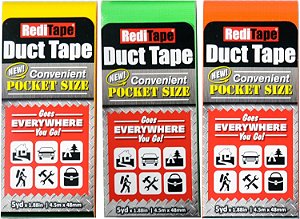 RediTape Duct Tape Tamanho de Bolso Ideal para mochila, Camping e Carro