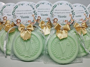 Lembrancinha de Nascimento Personalizada: Sabonete Letra Inicial do Nome