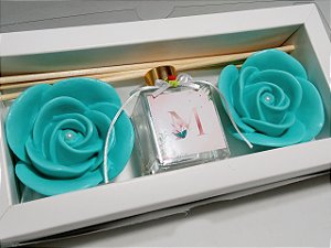 Kit Presente de Aniversário: Aromatizador Cubo 50ml com Sabonetes