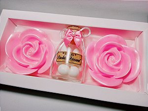 Kit Presente de Aniversário: Pote de Pérolas com Sabonetes Perfumados