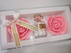 Kit Presente de Aniversário: Pote de Pérolas com Sabonetes Perfumados