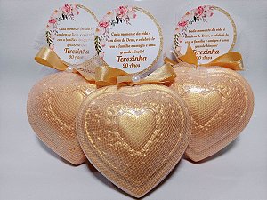 Lembrancinha Personalizada: Sabonete Coração Arabesco Perfumado