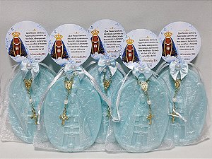 Lembrancinha Sabonete Nossa Senhora com Mini Terço