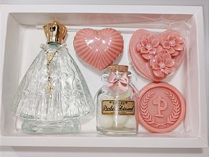 Kit Presente de Aniversário: Aromatizador Nossa Senhora com Sabonetes