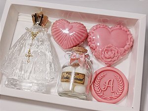 Kit Presente Personalizado: Aromatizador Nossa Senhora com Sabonetes