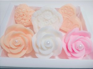 Kit Presente de Aniversário Para Mãe: Caixa com Sabonetes Perfumados