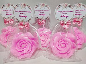 Lembrancinha de Aniversário 15 Anos: Sabonete Rosa Delicada