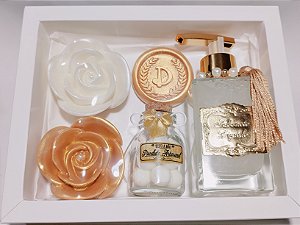 Kit Presente Personalizado: Sabonete Líquido Luxo com Sabonetes