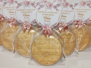 Lembrancinha de Aniversário 70 Anos: Sabonete Desejos de Gratidão G