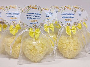 Lembrancinha de Aniversário: Sabonete Coração Floral Perfumado