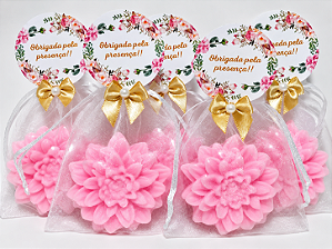 Lembrancinha Personalizada Sabonete Flor Dália
