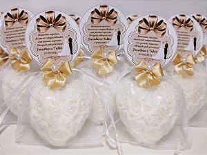 Lembrancinha Festa de Casamento: Sabonete Coração Provence