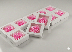 Lembrancinha Rosa Provençal: Sabonete Artesanal na Caixinha